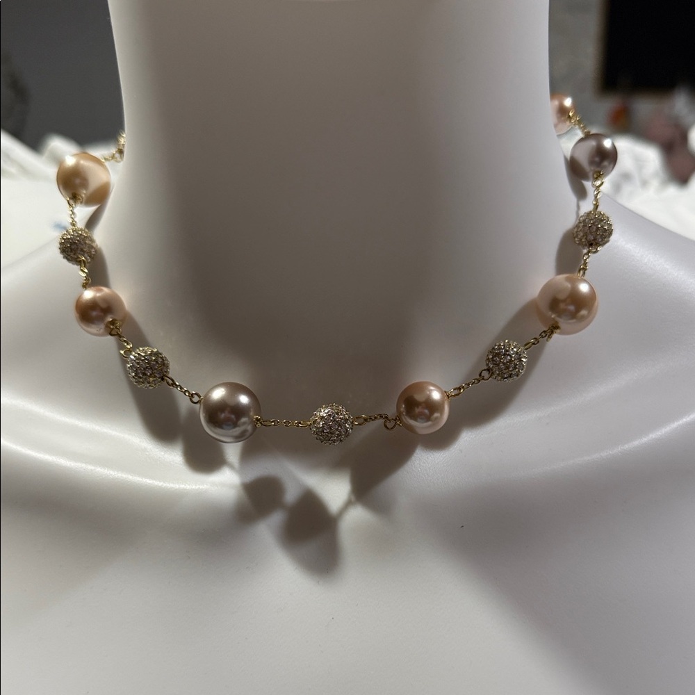 Carolee Gold and Pearl Necklace